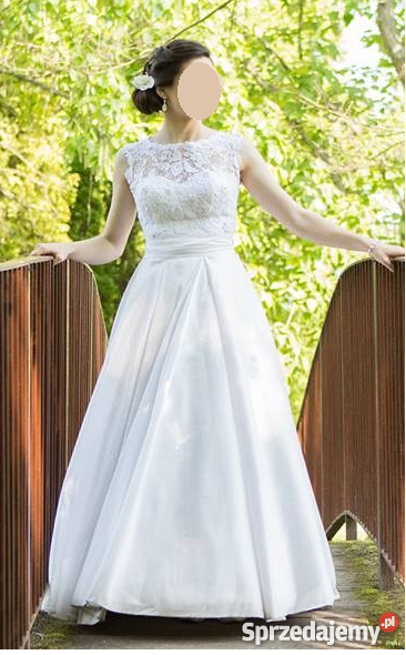 Piękna suknia ślubna koronka gipiura 38 lubelskie Lublin