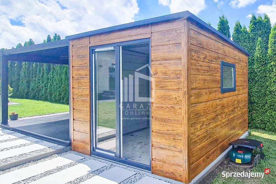 Schowek Domek Ogrodowy 25x25m Okno Jasny Orzech Kościerzyna