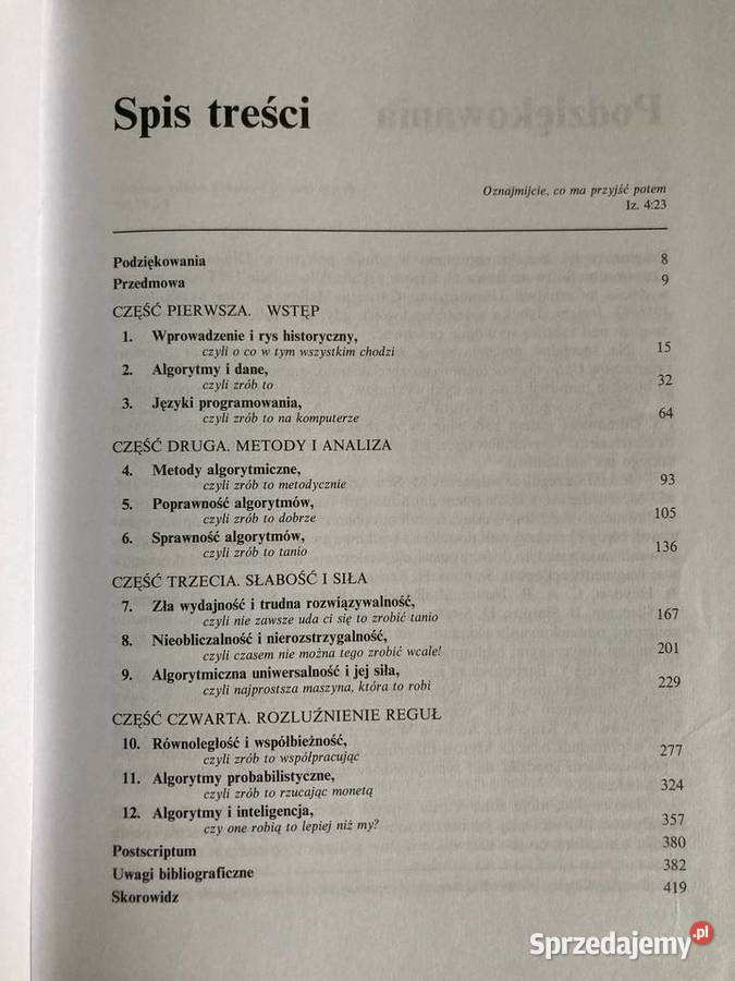 Książka Klasyka Informatyki Algorytmika David twarda Nisko