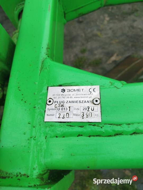 Pług Bomet nowy Garbacz