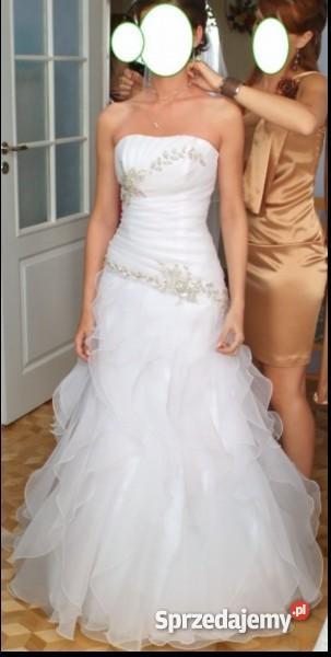 Suknia ślubna india 38 śmietankowa Hiszpanka kom wielkopolskie Dąbie