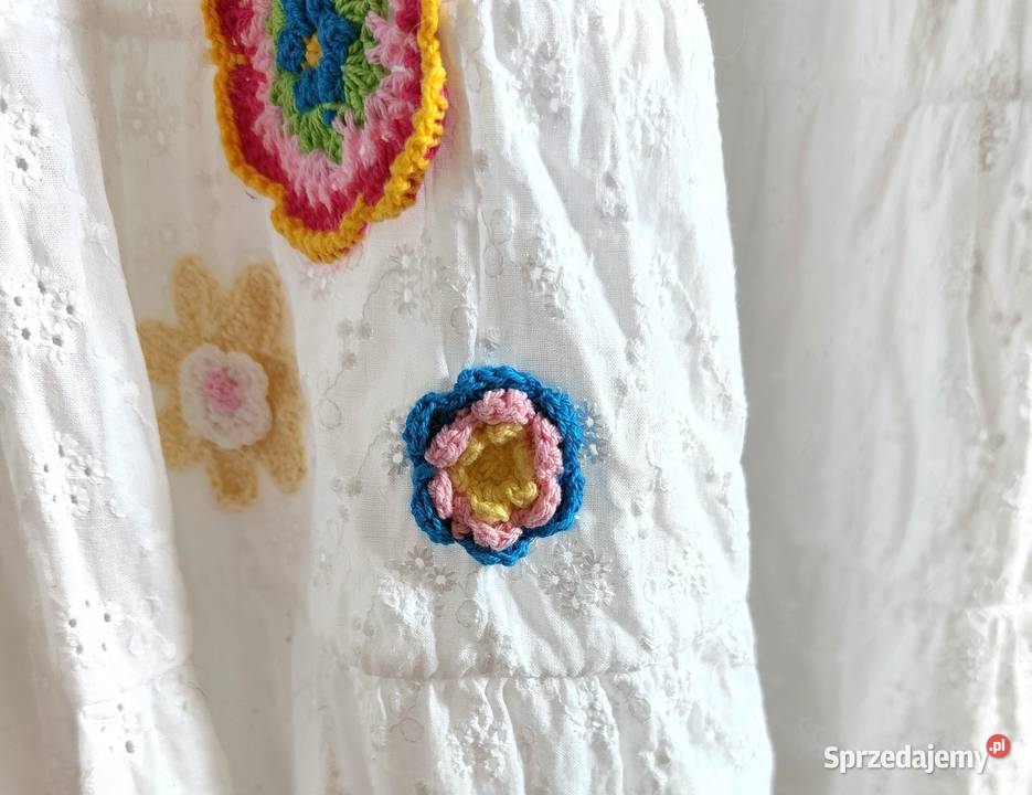 Biała sukienka Ester Elenora M 38 bawełna na Rozmiar 38(M) zachodniopomorskie Szczecin