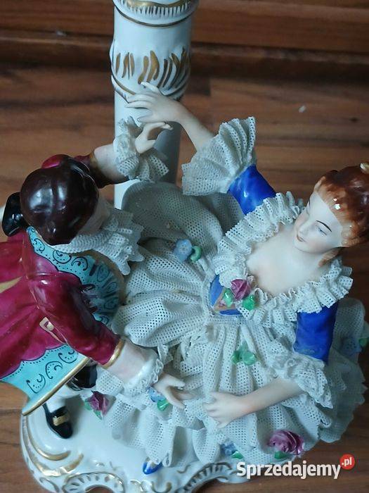Stara lampka figuralna Drezno para Kraków