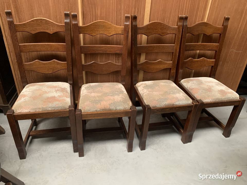 Ładne masywne dębowe krzesła - meble holenderskie