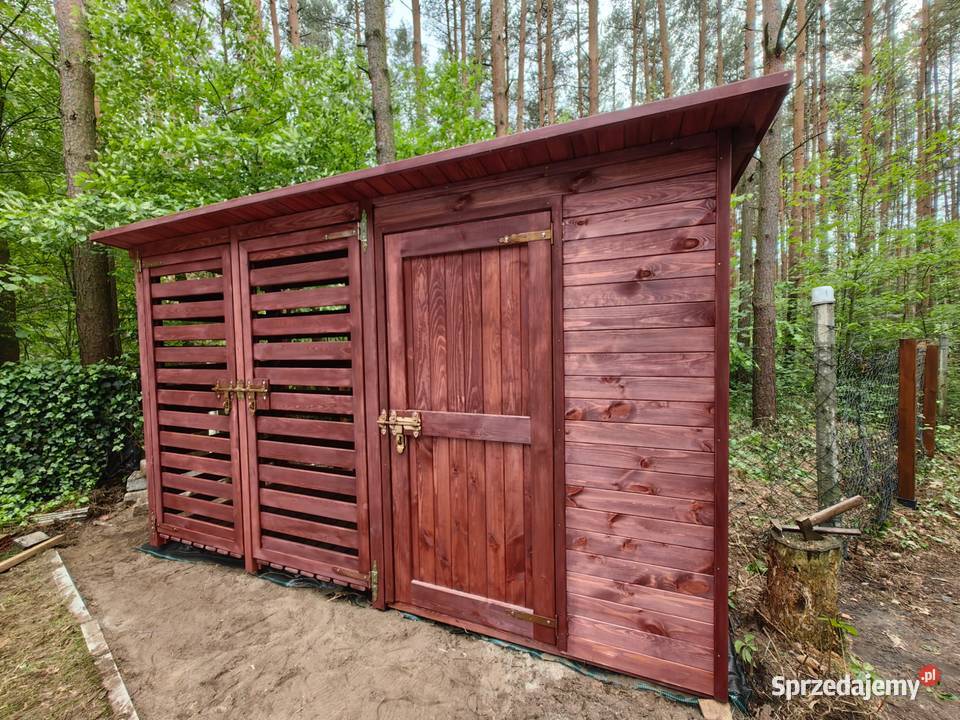 Domek narzędziowy drewniany z zamykaną drewutnią Kalety