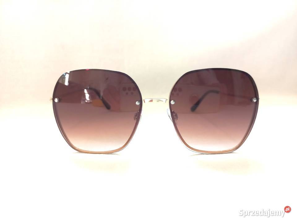 Okulary złote Przeciwsłoneczne brązowe Białystok