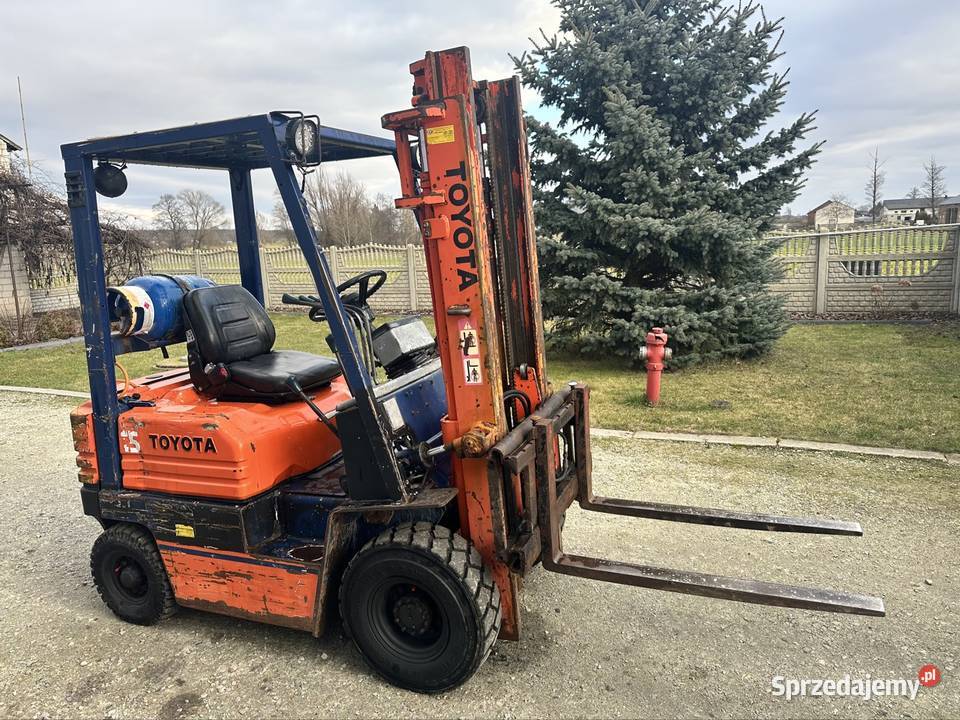 Wózek widłowy Toyota 14t 33m manual lpg duplex Motoryzacja Pajęczno