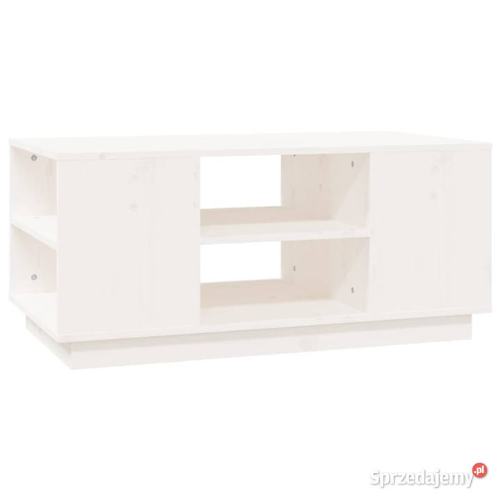 Stolik kawowy biały 90x49x405 lite drewno Warszawa