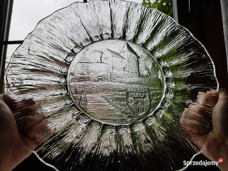 Patera Cora Zamek Będzin Ząbkowice szkło PRL Dąbrowa Górnicza