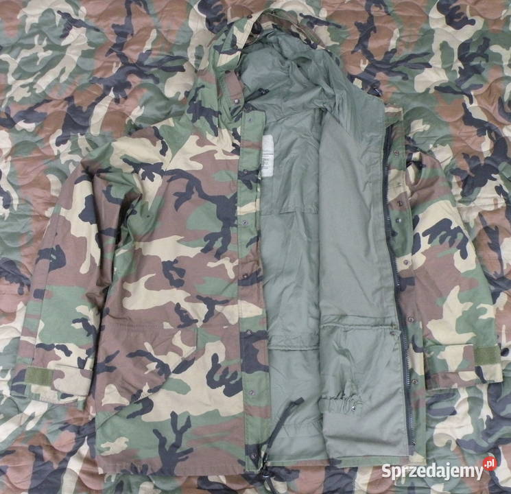 Parka goretex ECWCS woodland X large long Militaria Wrocław