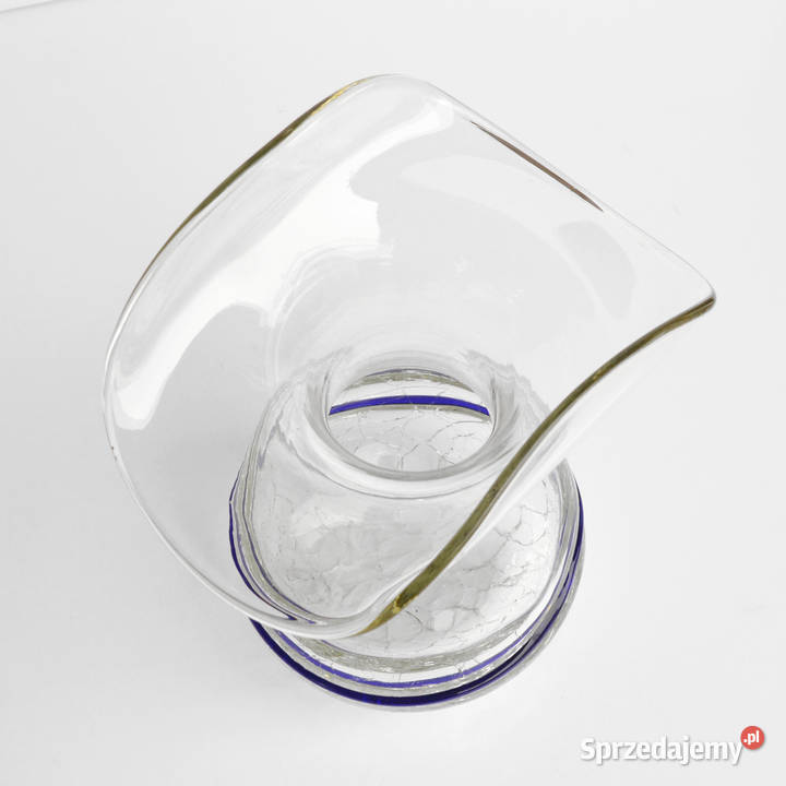 Wazon ze szkła lodowego Harrachov Sklo Czechy Warszawa