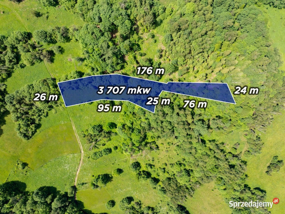 Nieruchomość gruntowa z widokiem na Gorce 3707m2 Sprzedaż małopolskie Ochotnica Dolna