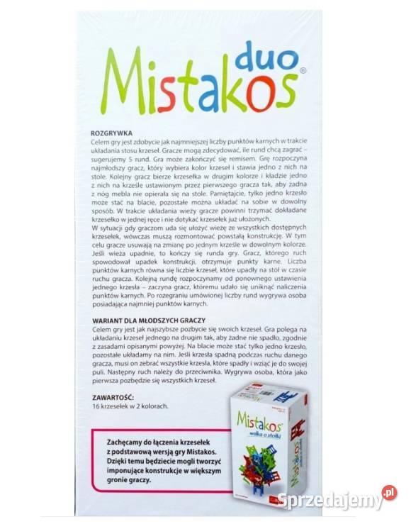 Gra Walka o krzesła planszowa Trefl MISTAKOS DUO lubelskie