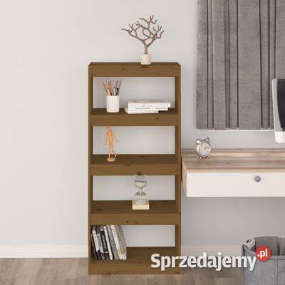 vidaXL Regał na książkiprzegroda miodowy brąz Meble mazowieckie Warszawa