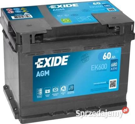 Akumulator EXIDE AGM STARTSTOP EK600 60Ah 680A Mielec