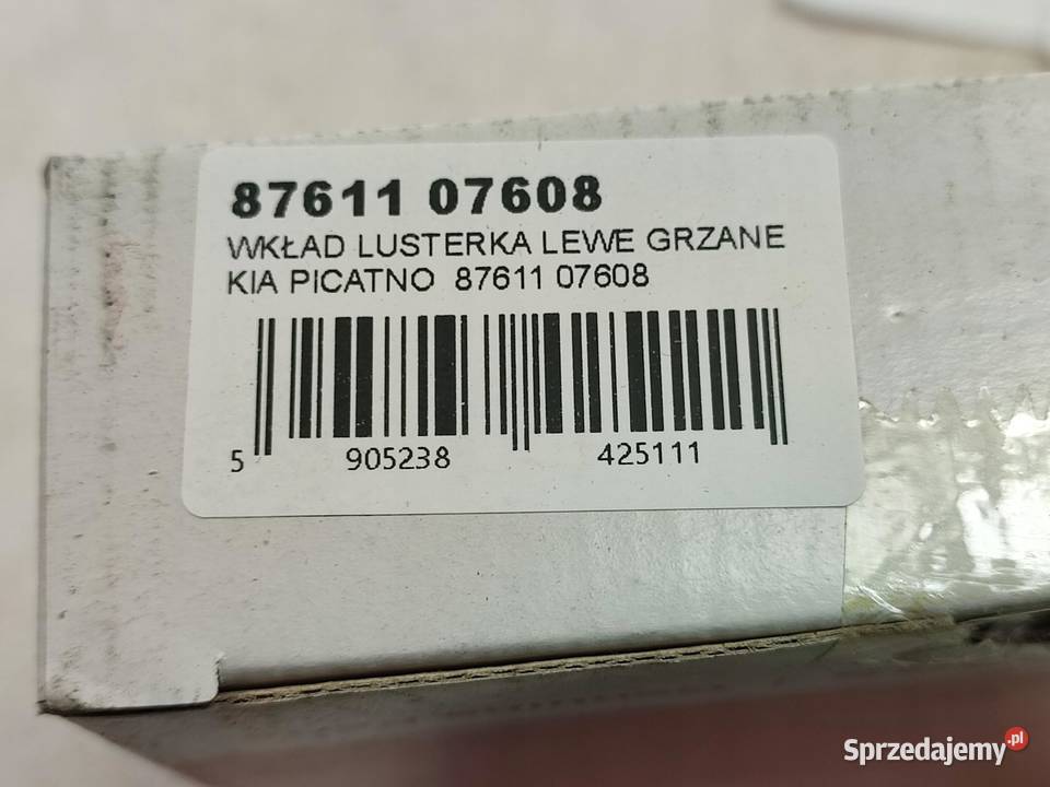 WKŁAD LUSTERKA LEWE GRZANE KIA PICANTO SA 2004 lubelskie