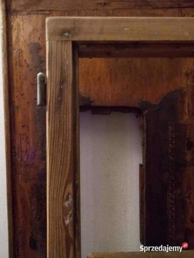 Stara Rama OkiennaZabytkowaDo OzdobyLite Drewno zachodniopomorskie