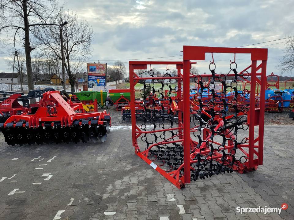 Włóka łąkowopolowa 6m 4 rzę brona polowa palcowa łódzkie Tomaszów Mazowiecki sprzedam