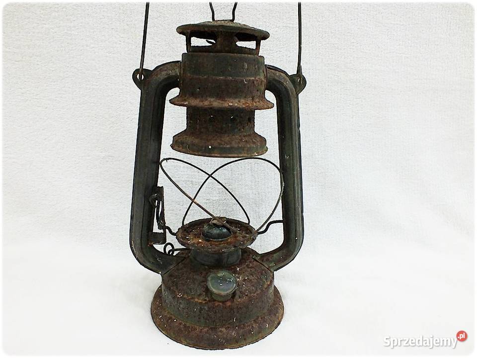 Duża Stara Lampa Naftowa Oświetlenie Retro