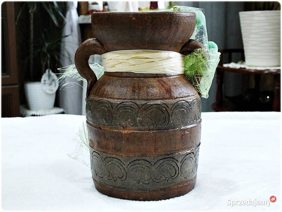 Dzbanek Dzban dekoracyjny gliniany Piękna Figurki i rzeźby lubuskie Żary
