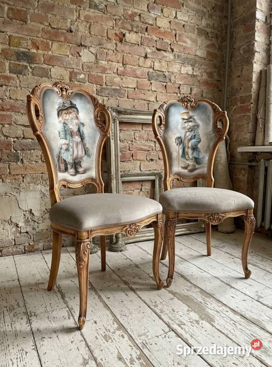 Eleganckie krzesło VintageRetro z motywem kotów zachodniopomorskie Goleniów