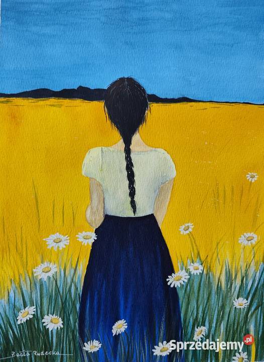 HORYZONT WSPOMNIEŃ Oryginalna akwarela nie print