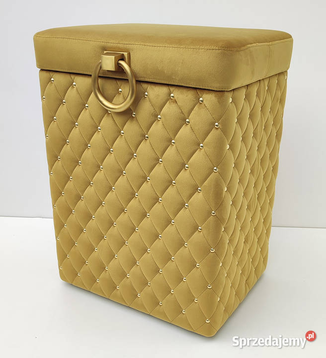 Kufer kosz na pranie bieliźniak Glamour żółty żółty Poznań