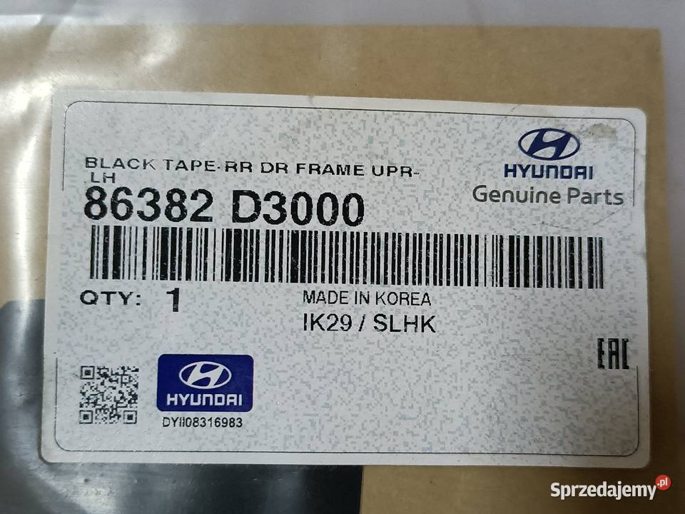 HYUNDAI TUCSON 15 LISTWA TAŚMA NAKLEJKA GÓRNA osobowe Pleszew