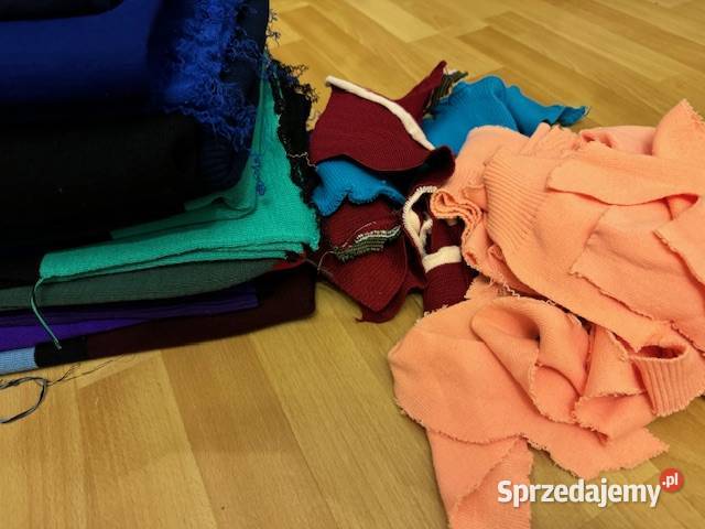 Dzianina PRL kawałki kolorowa ok 4 rękodzieło śląskie Częstochowa