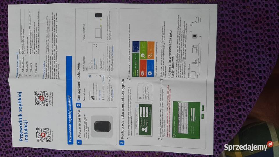 Wzmacniacz sygnału WiFi TV Grykonsole Comp itp