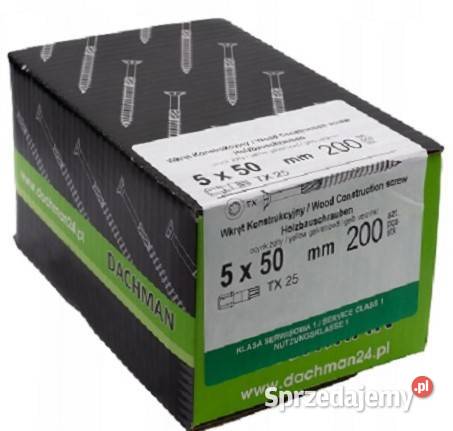 Wkręty ciesielskie stożkowe 5x50 Sieradz sprzedam