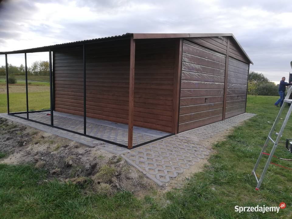Garaż Blaszany Drewnopodobny 3x5 TANIO Garaże Sprzedaż Dębica