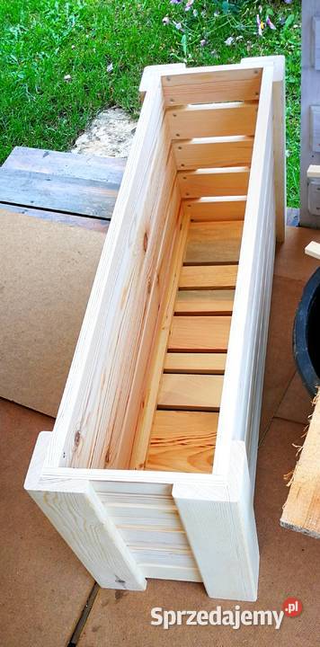 Donica drewniana prostokątna kwietnik osłonka świętokrzyskie Radków