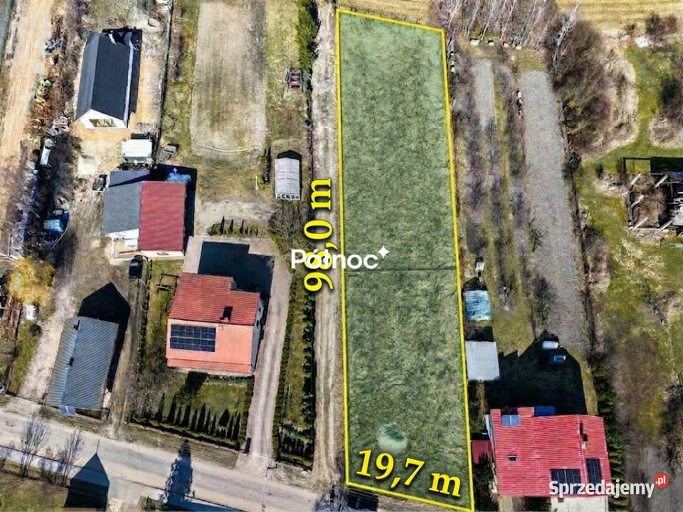 Ogrodzona działka budowlana z mediami Cicibór 21m Sprzedaż Cicibór Duży sprzedam