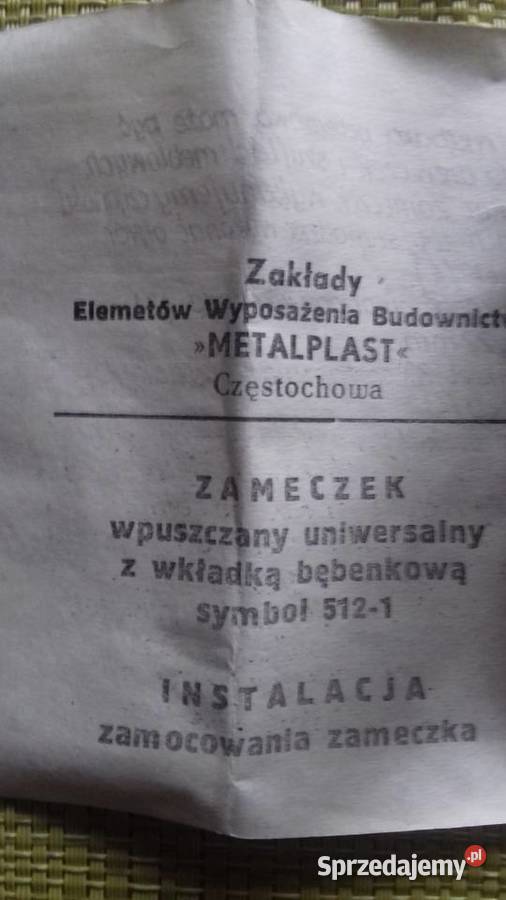 Zamek meblowy wpuszczany Małkinia Górna