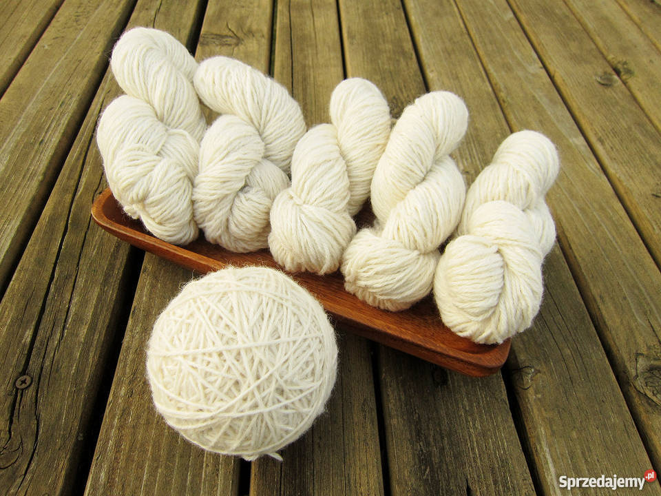 Włóczka wełna owcza naturalna 260g 90g Kraków