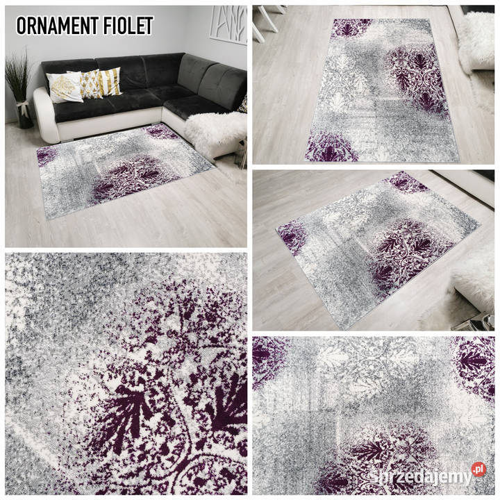DYWAN 140X200 IDEA ORNAMENT FIOLET GĘSTY WŁOS podlaskie
