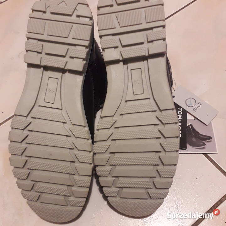 Buty zimowe męskie Tom Rose rozmiar 44 czarne skóra ekologiczna Białystok