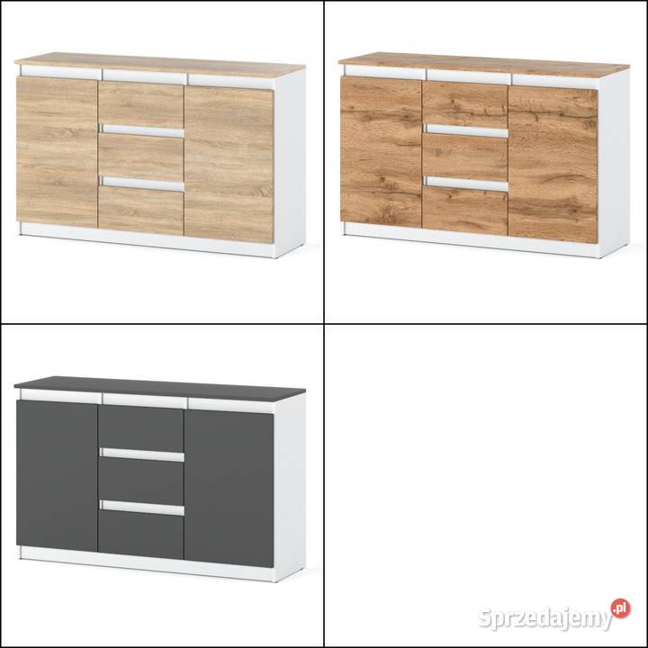 Komoda Wysoka Z 3 Szufladami 120 Szafka 35cm Elbląg