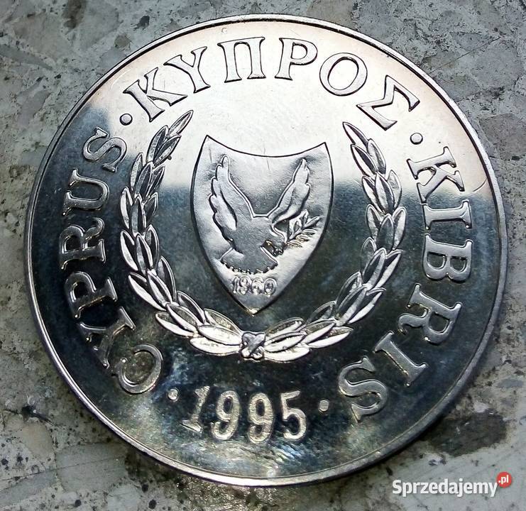 CYPR 1 FUNT 1995 r 50 ROCZNICA FAODUŻAŁADNA Numizmatyka