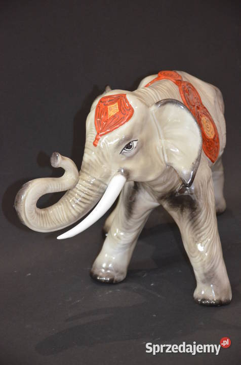 Porcelana Figurka Słoń duży glazurowany region
