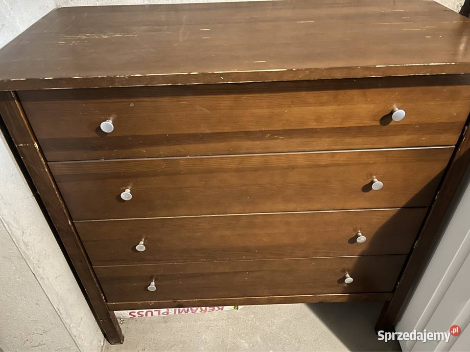 Ława drewniana z szybą Komoda Bełchatów sprzedam