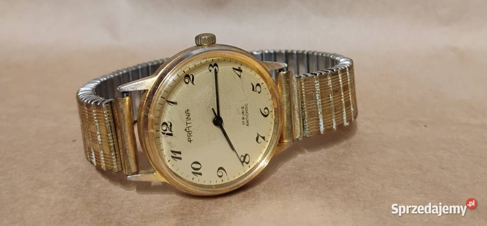 Zegarek Męski Pratina pozłacany 17 kamieni Opole