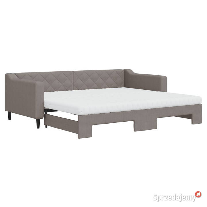 Sofa rozsuwana z materacami kolor taupe tkanina Warszawa sprzedam