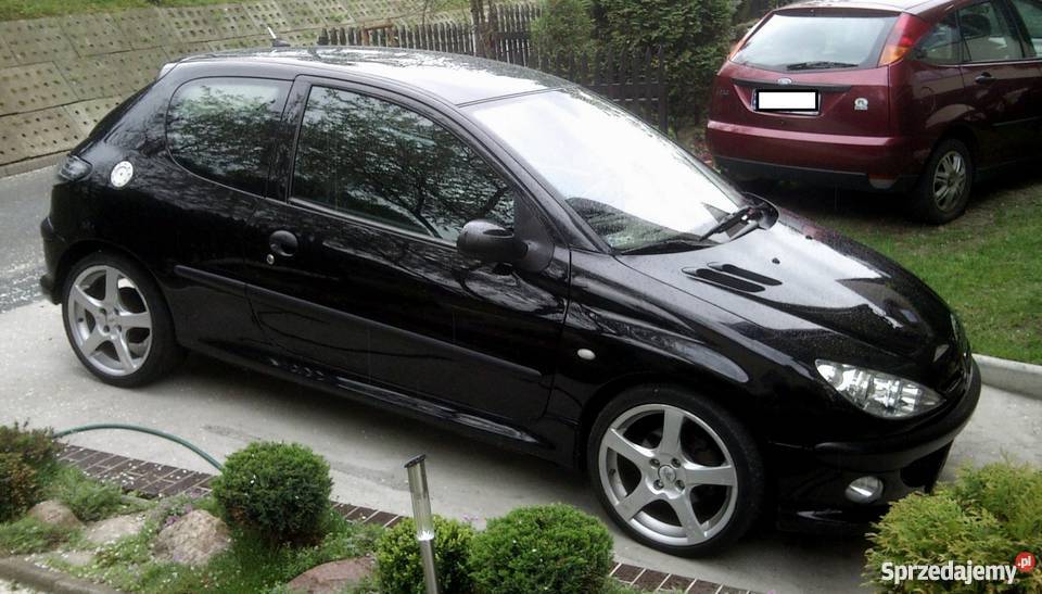Czarny Peugeot 206 XS 20 HDI bogate wyposażenie śląskie Rybnik