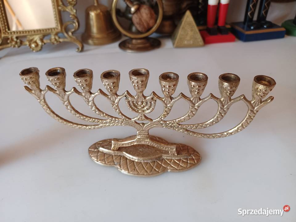 Świecznik mosiężny hanuka Mosiądz wielkopolskie Poznań