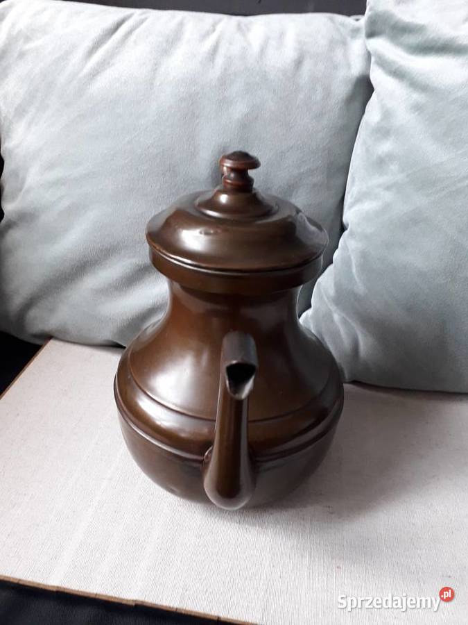 Zabytkowy metalowy dzban Antyki wielkopolskie Koło