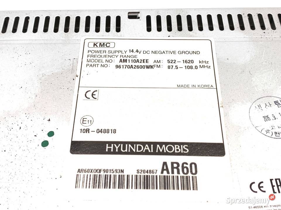 RADIO KIA CEED 96170A2600WK 1218 ODTWARZACZ osobowe