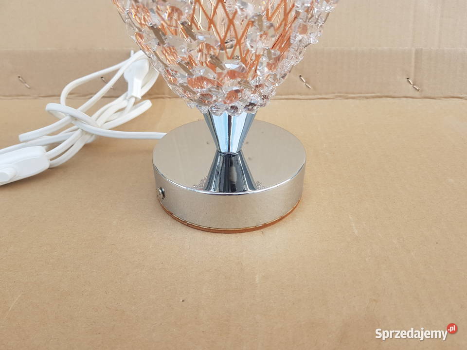 Lampa nocna stołowa TV styl GLAMOUR miedz Warszawa