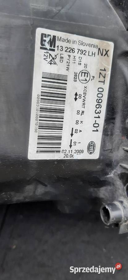 LAMPA LEWY PRZÓD BI XENON SKRETNY INSIGNIA A Kościerzyna sprzedam